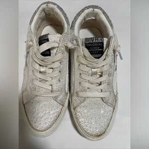 Vintage Havana Perline Sneakers Women's Size 7.5 Shoes Pearl Rhinestone Beaded